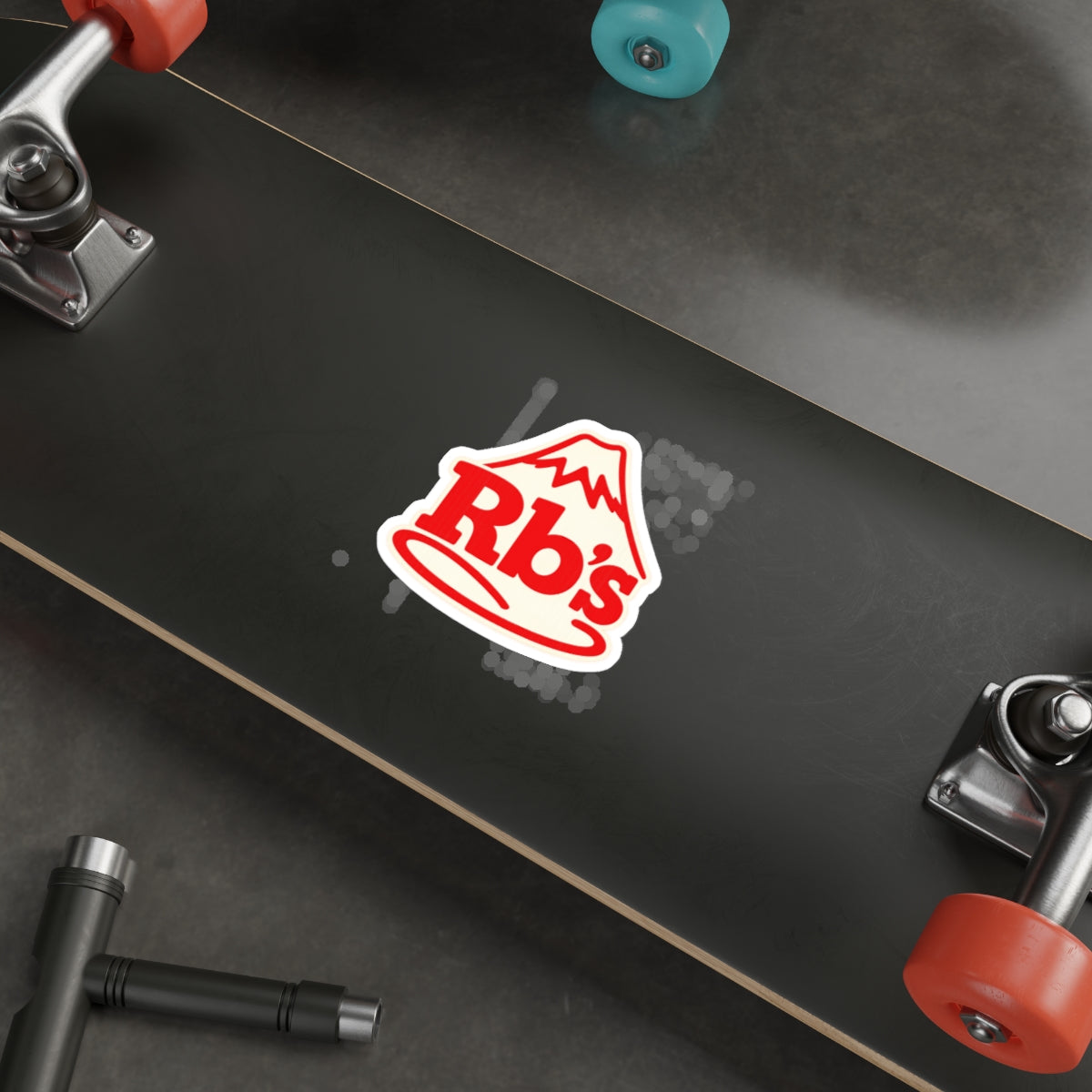 Rb’s Mountain RB26 Logo Sticker — Die-Cut Red Vinyl Laptop Sticker