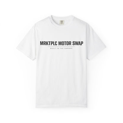 Engine Artwork Tee — "MRKTPLC MOTOR SWAP" Graphic T-Shirt (Terra-SharkTV)