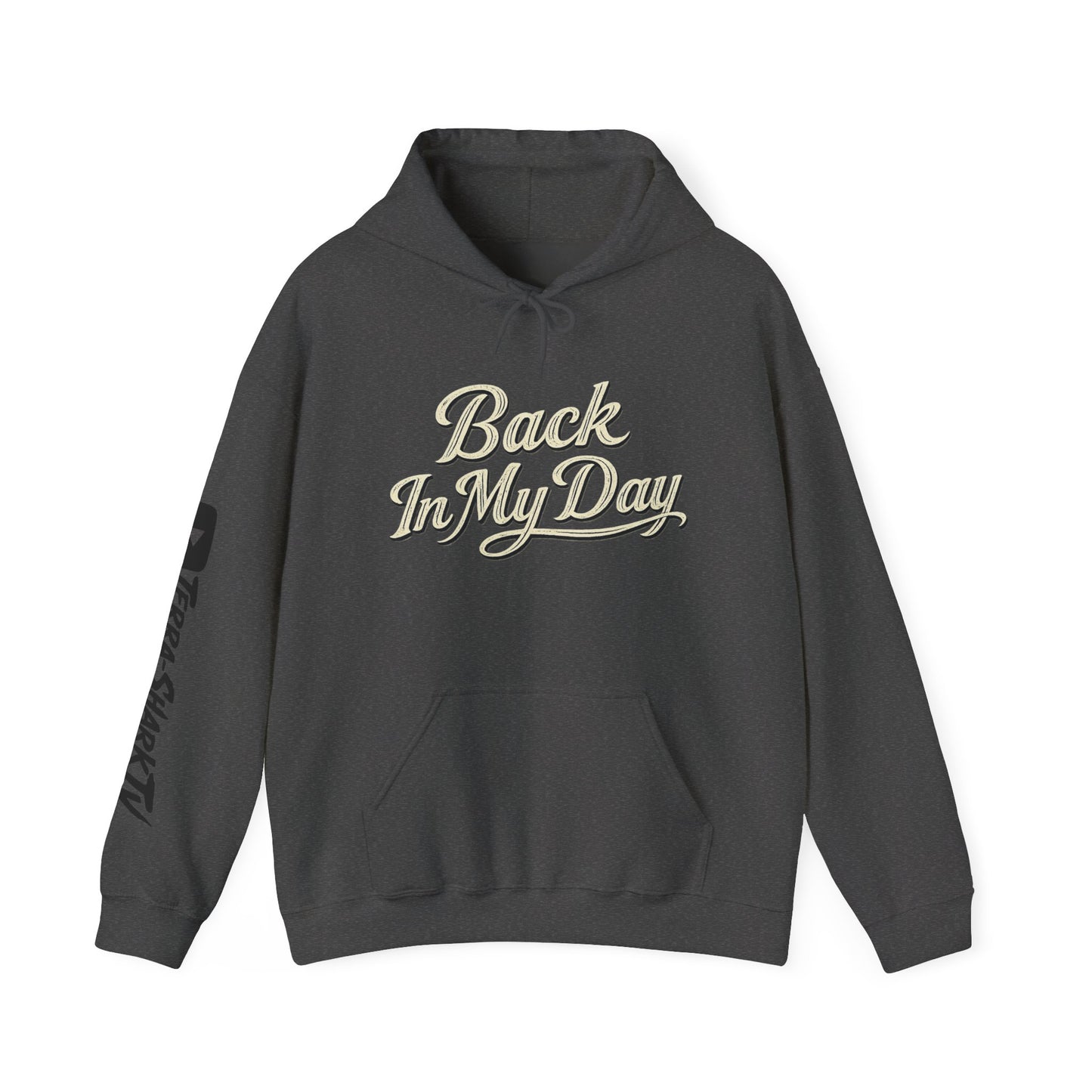Back In My Day Hoodie — Vintage Photo Retro Script Pullover