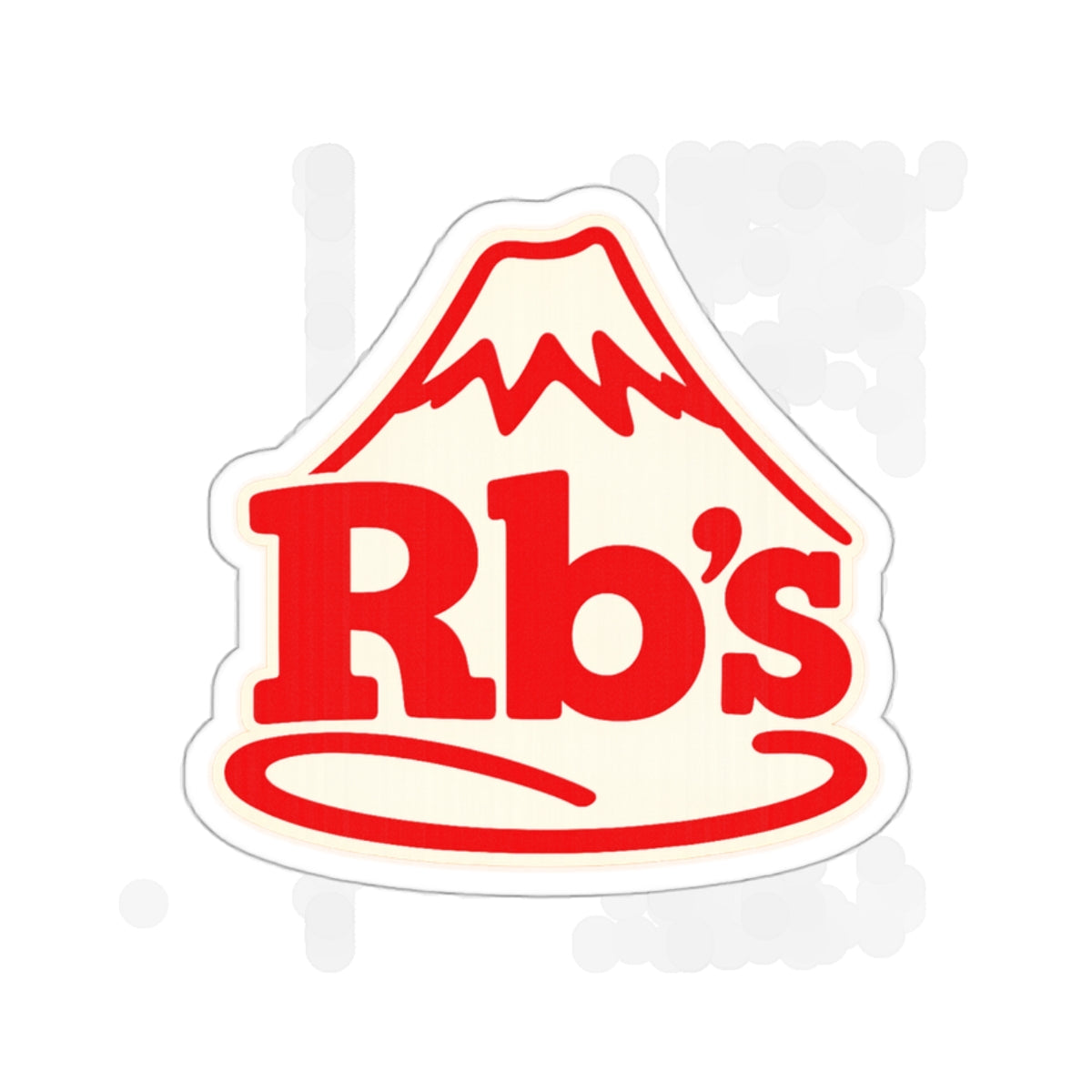 Rb’s Mountain RB26 Logo Sticker — Die-Cut Red Vinyl Laptop Sticker
