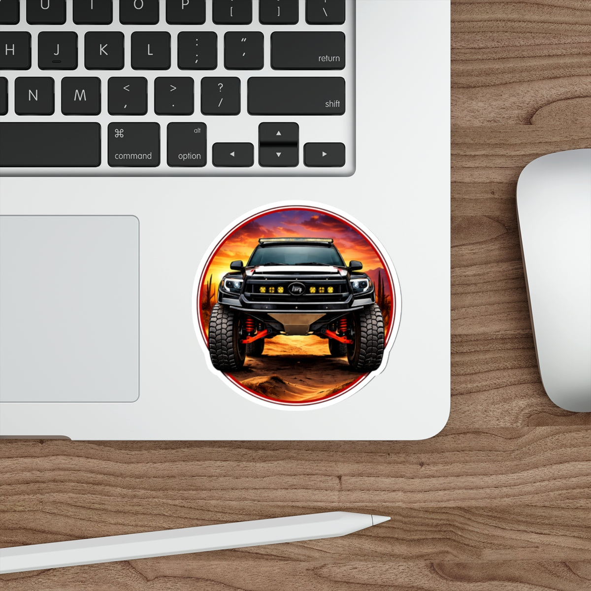 Terra-Shark Tundra PreRunner Die-Cut Sticker — Desert Sunset 4x4 Graphic