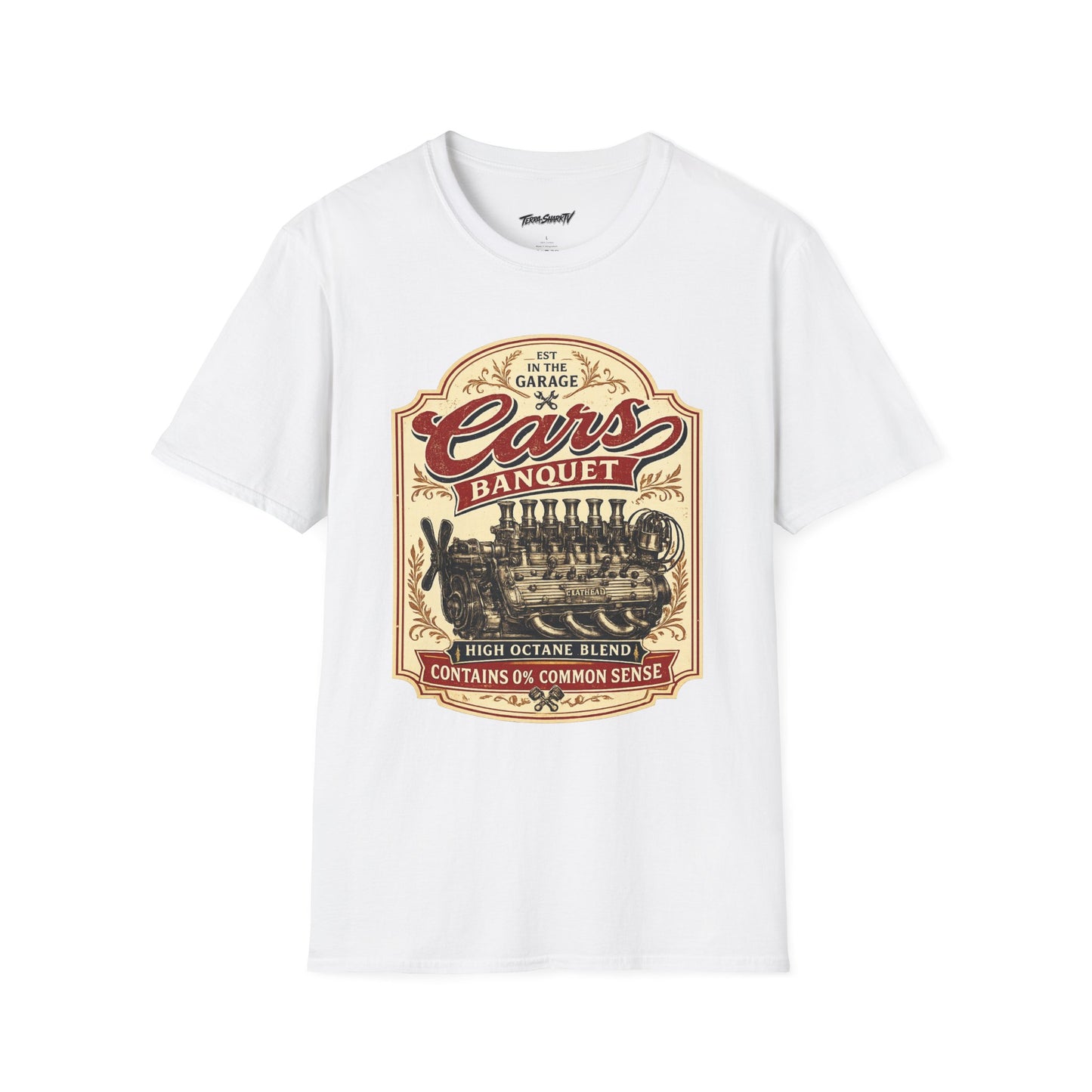 Cars Banquet T-Shirt — Retro Garage Beer Inspired Tee