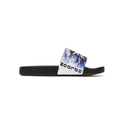"Clutch Kick / Smash the Gas" Graphic Pool Slides for Men