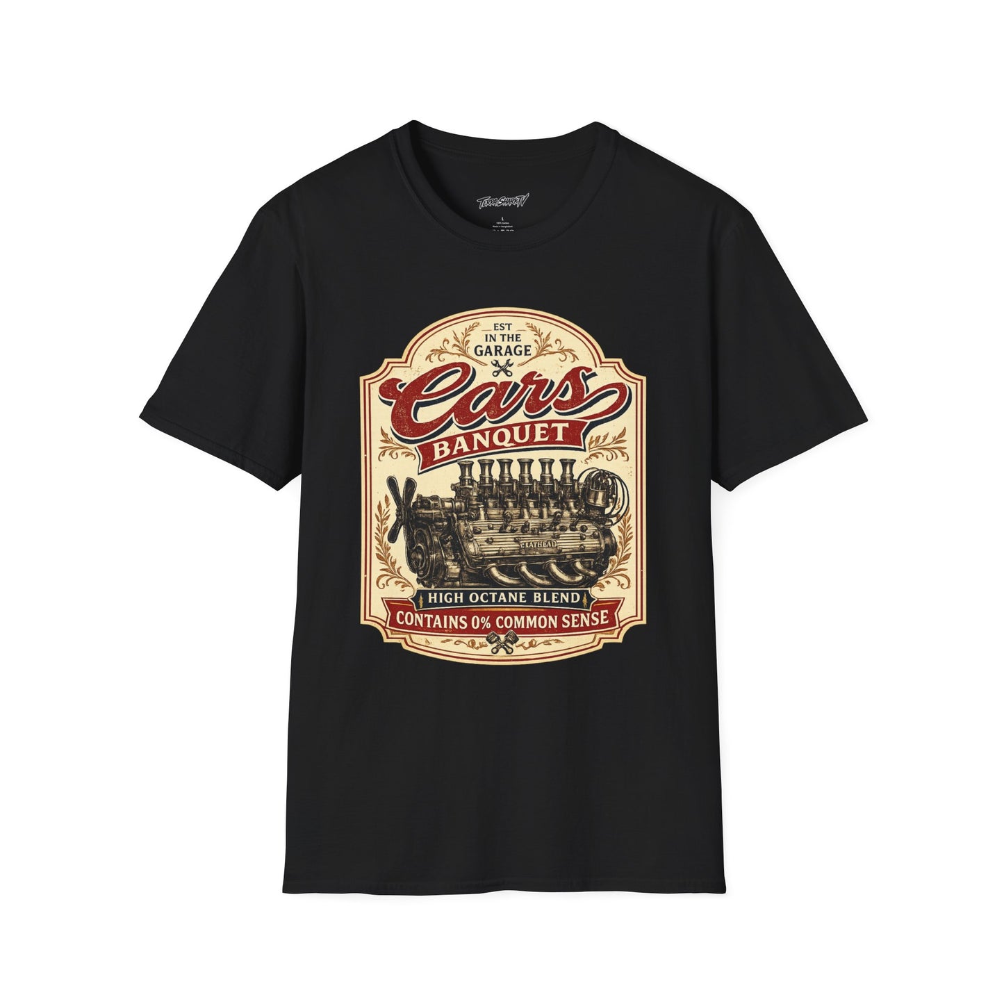 Cars Banquet T-Shirt — Retro Garage Beer Inspired Tee