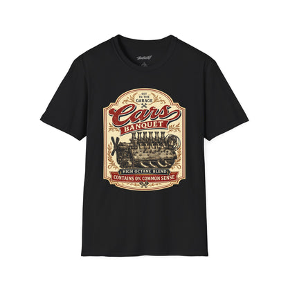 Cars Banquet T-Shirt — Retro Garage Beer Inspired Tee