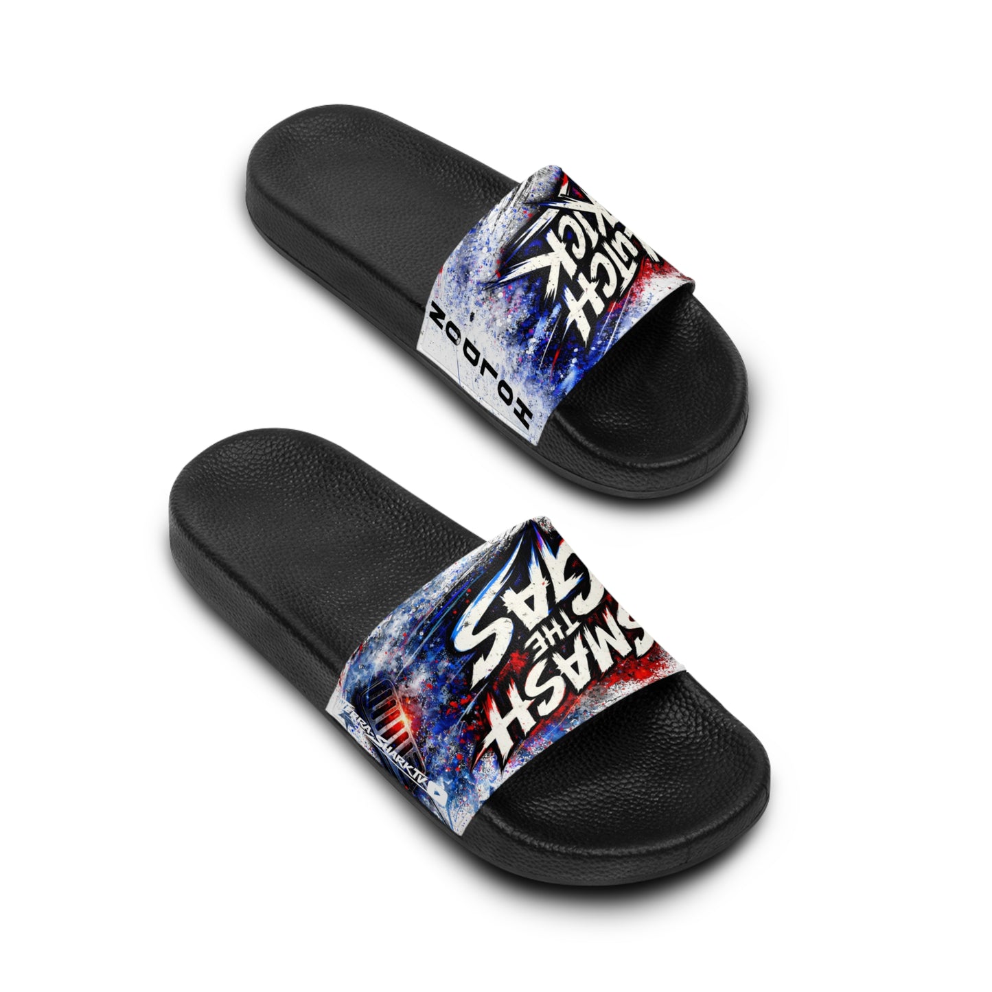 "Clutch Kick / Smash the Gas" Graphic Pool Slides for Men