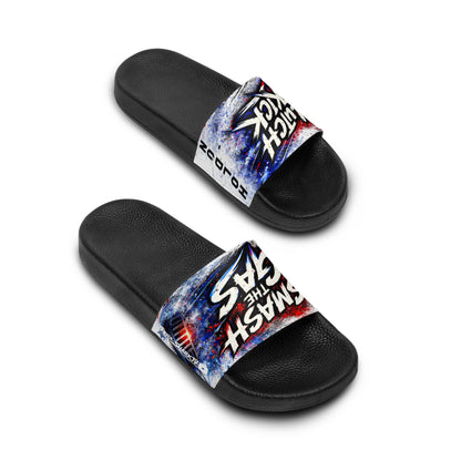 "Clutch Kick / Smash the Gas" Graphic Pool Slides for Men