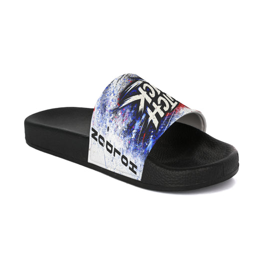"Clutch Kick / Smash the Gas" Graphic Pool Slides for Men