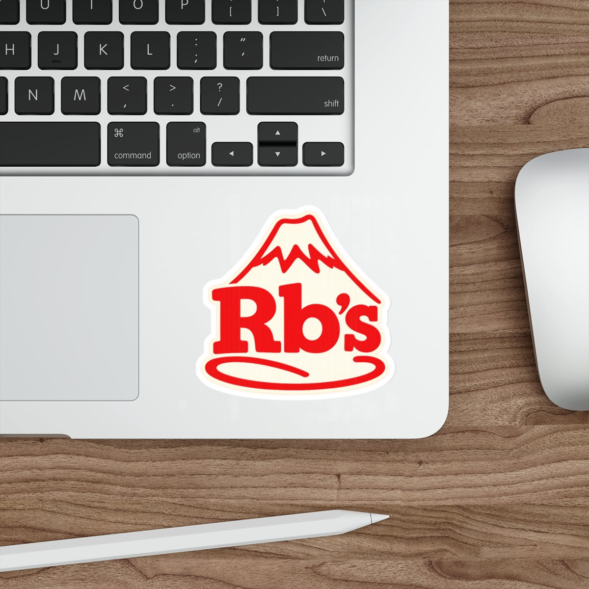 Rb’s Mountain RB26 Logo Sticker — Die-Cut Red Vinyl Laptop Sticker