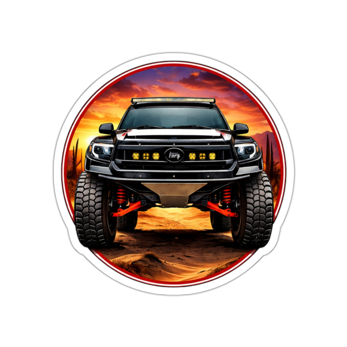Terra-Shark Tundra PreRunner Die-Cut Sticker — Desert Sunset 4x4 Graphic