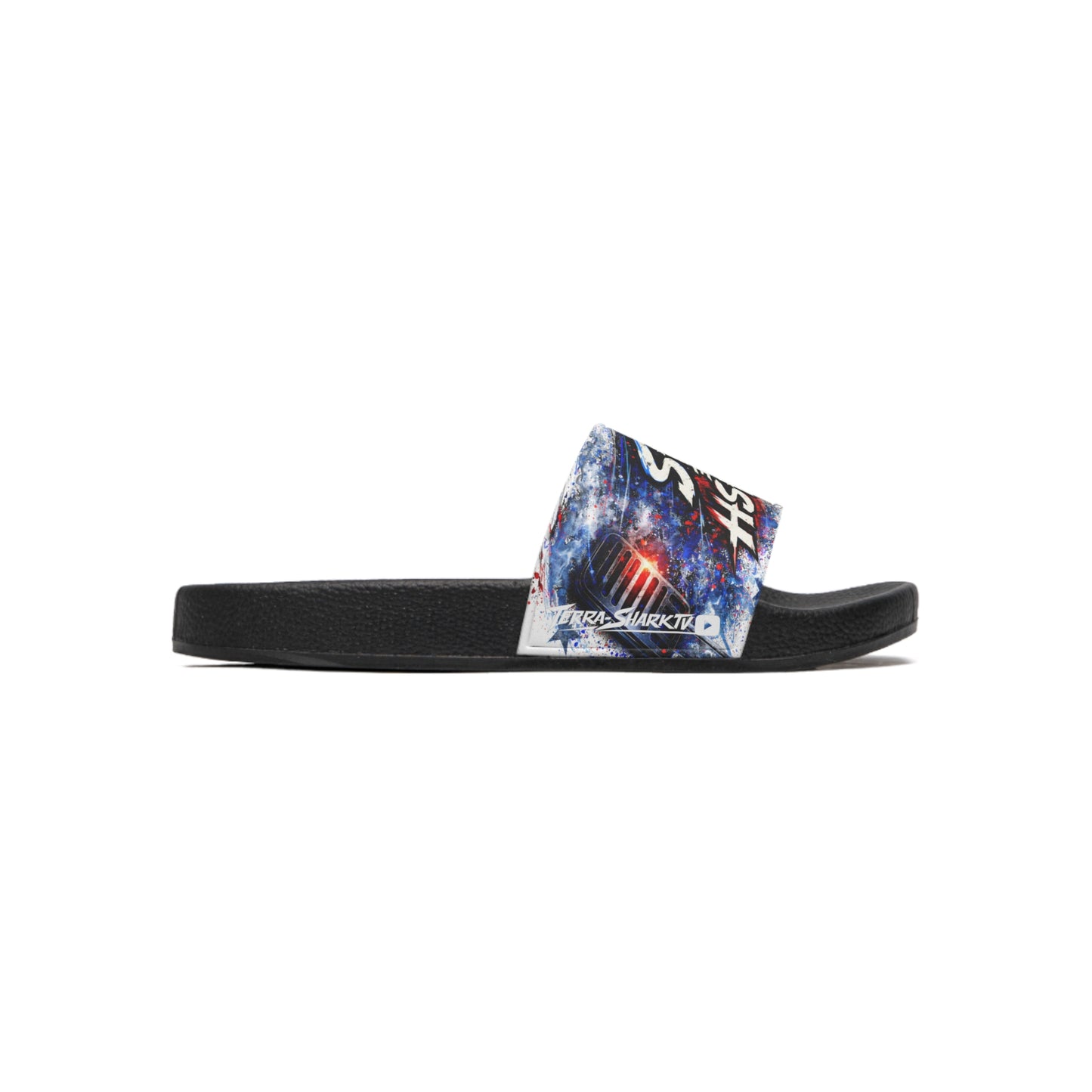 "Clutch Kick / Smash the Gas" Graphic Pool Slides for Men